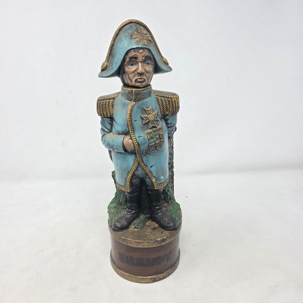 Vintage Ceramic Napoleonic Soldier Bottle Stopper Hand Painted Figurine
